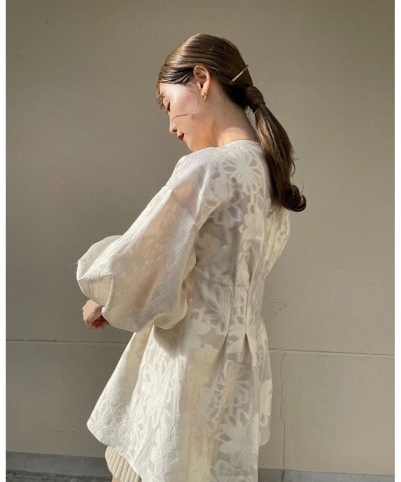 Acka jacquard mini dress ジャガードミニドレス F jacquard mini