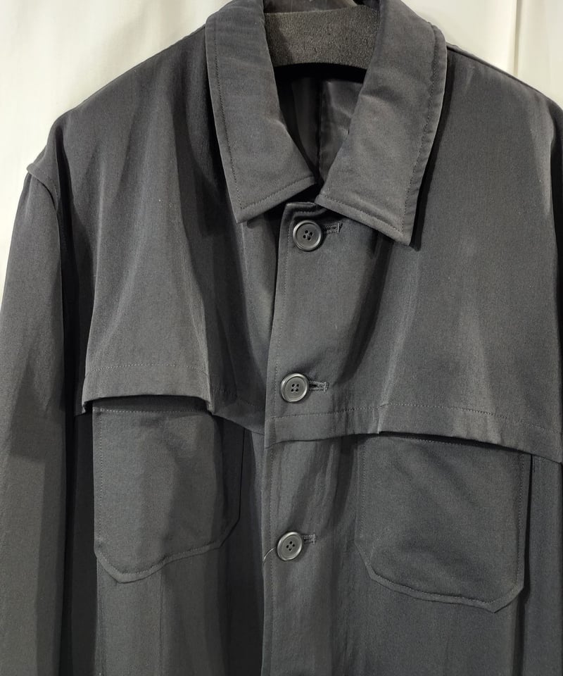Y's for men yohji yamamoto 黒 ウールギャバジン デザインロングコー