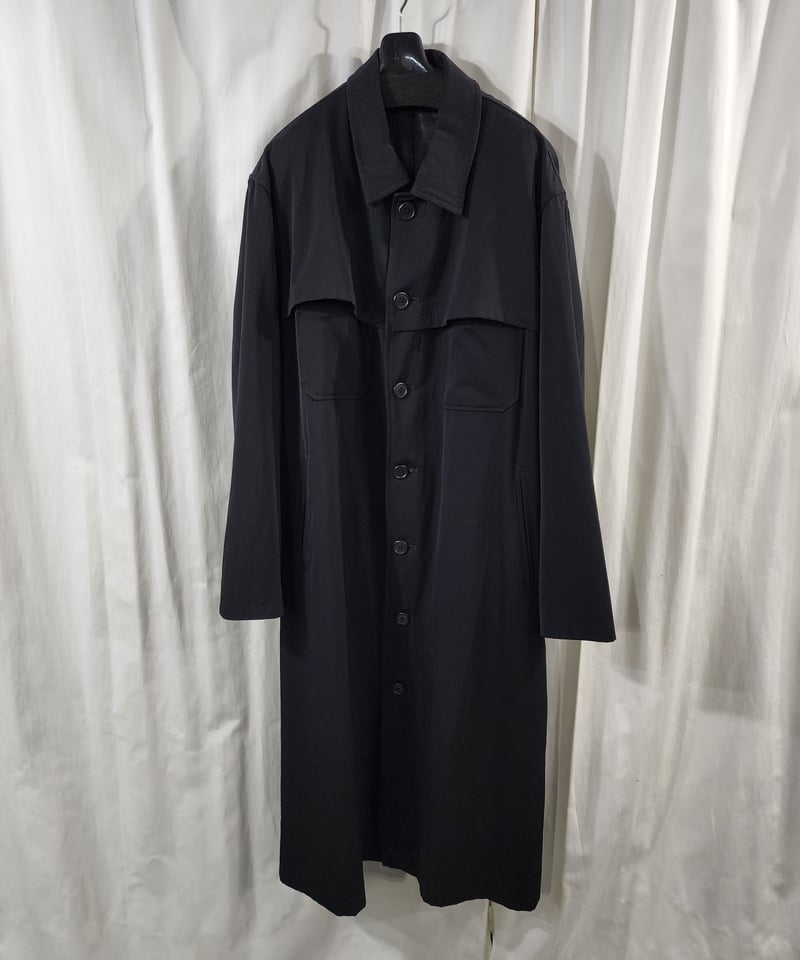 Y's for men yohji yamamoto 黒 ウールギャバジン デザインロングコー