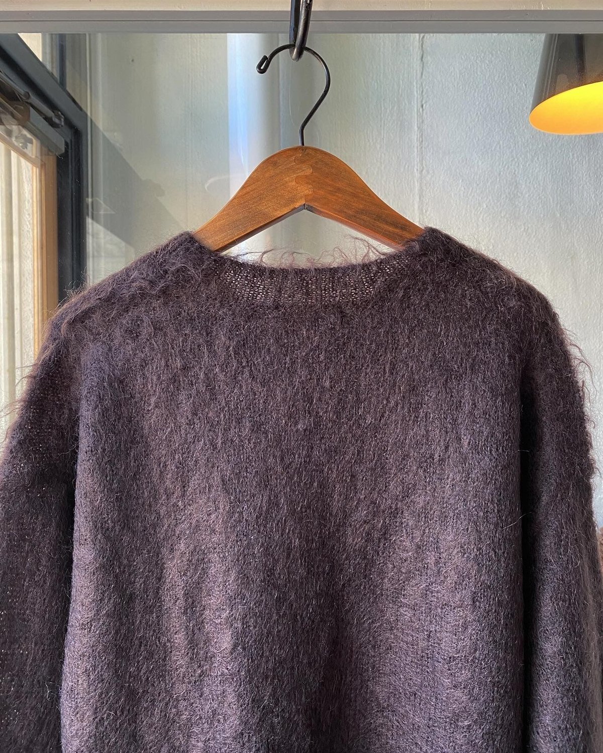 AURALEE BRUSHED SUPER KID MOHAIR KNIT P/O | L