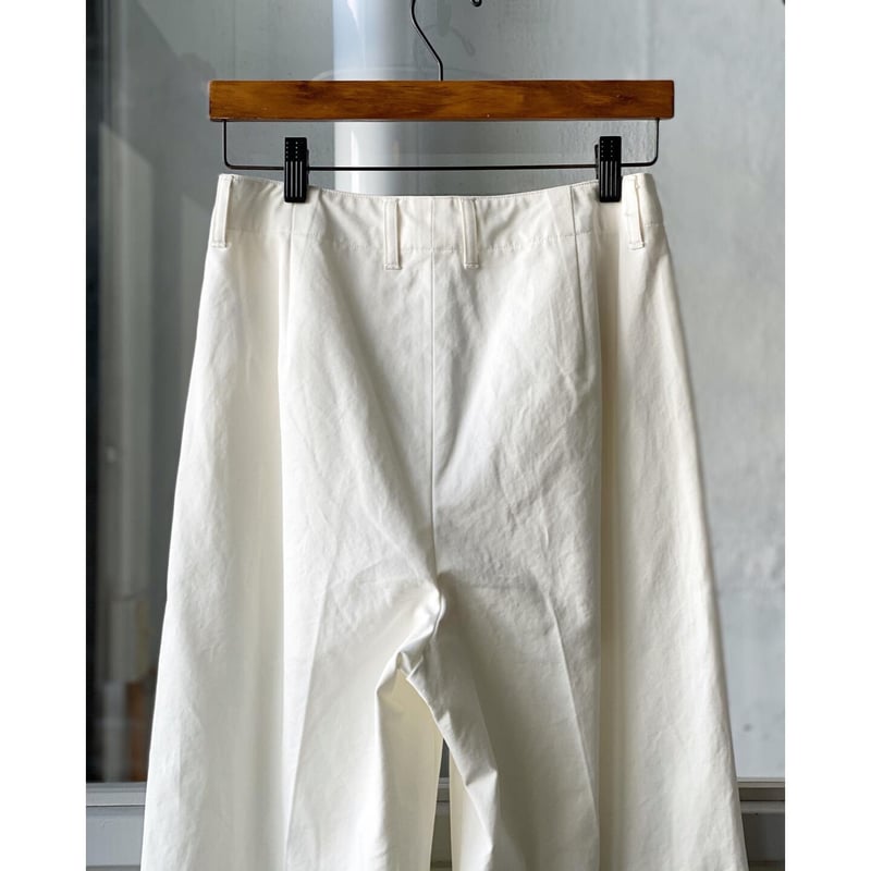 AURALEE WASHED FINX LIGHT CHINO TUCK WIDE PAN