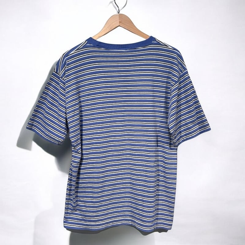 90s GAP ボーダーTシャツ ブルーXホワイト Lサイズ ブラジル製 | ATR