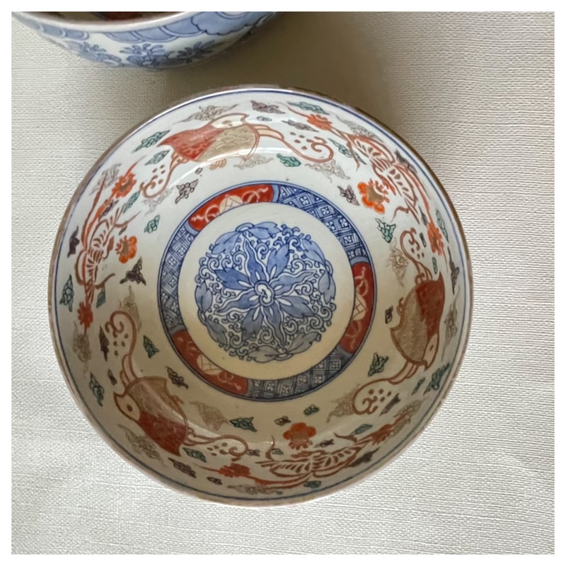 古伊万里 色絵三鉢 波千鳥文様 幕末〜明治 | れいゆぅる rayures