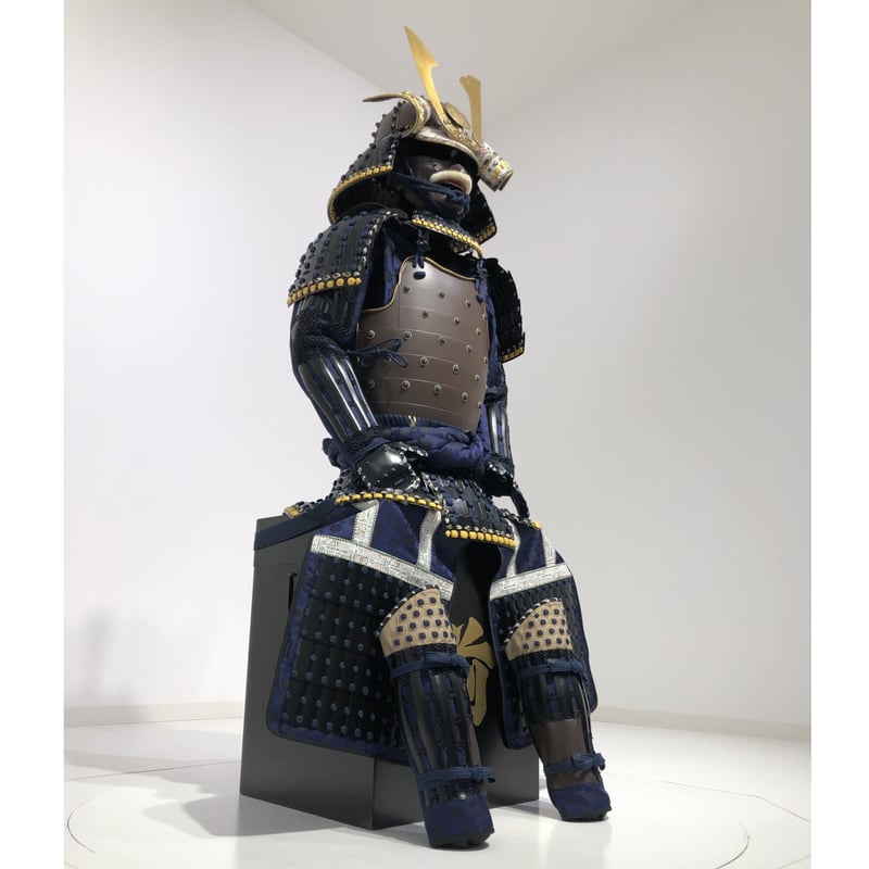 O-046】紺糸威鉄錆笠鋲二枚胴具足 | 甲冑工房丸武