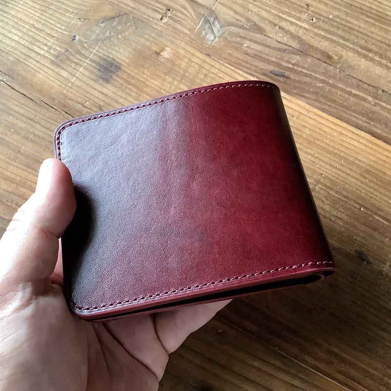 ルガトショルダーワイン 二つ折り財布 小銭入れなし | keywest828