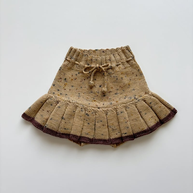 Misha & Puff Skating Pond Skirt - Camel confett