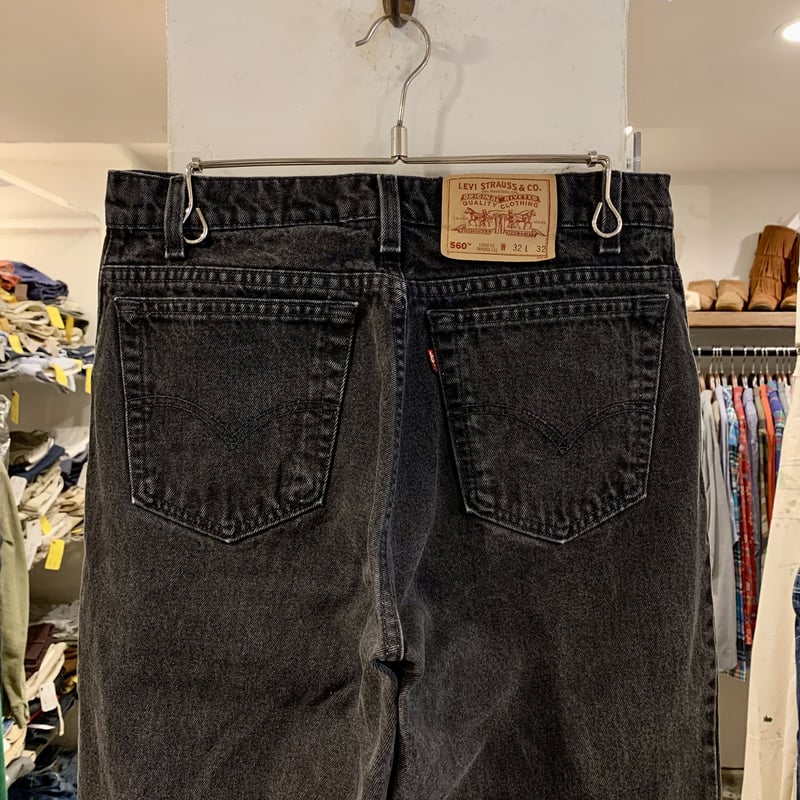 90s Levi's 560 後染めブラック テーパードシルエット USA製 ブラック