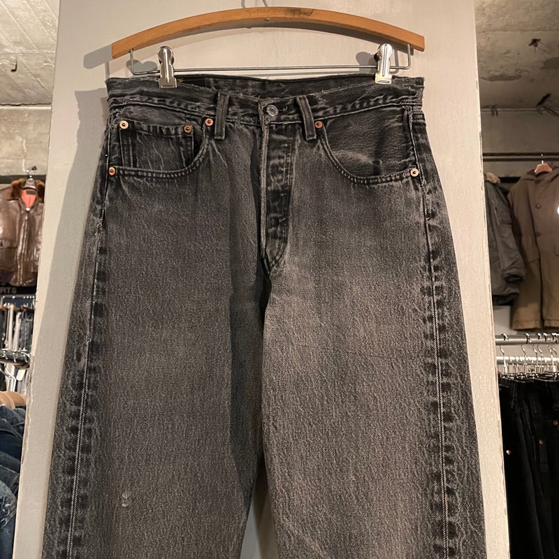 90s Levi's 501 後染め ブラックデニムパンツ 31×34 USA製 1996年