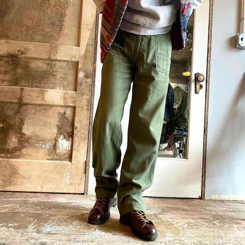 70s US ARMY ベイカーパンツ 28×31 SWIFT ZIP OG107 COTTO