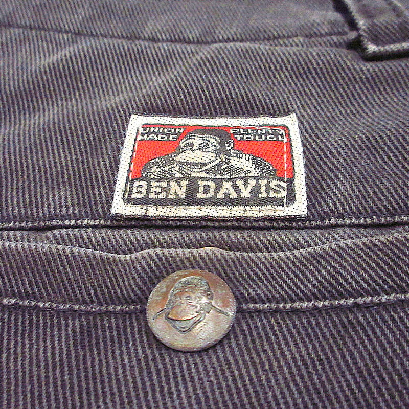 ビンテージ80's○BEN DAVISワークパンツ黒実寸W90cm○230504k8-m-pn