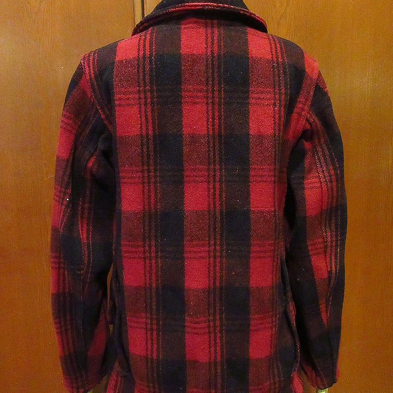 ビンテージ30's40's○DRYBAKチェックウールハンティングジャケット赤