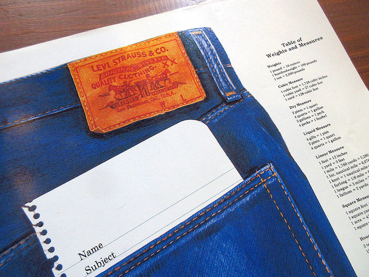 ビンテージ70's○Levi's BIG E 501アドバタイジングポスターB○240923k