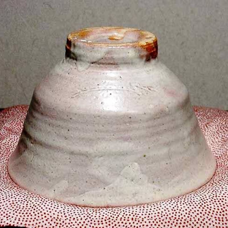 京焼・清水焼 東紅舎窯 竹内俊彦 作 灰釉 茶碗 無傷 保証 共箱 布栞