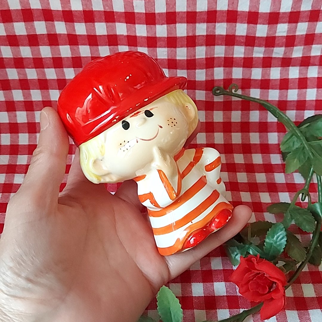 水森亜土🩷男の子の貯金箱 | あんちーくKIDAN STORE