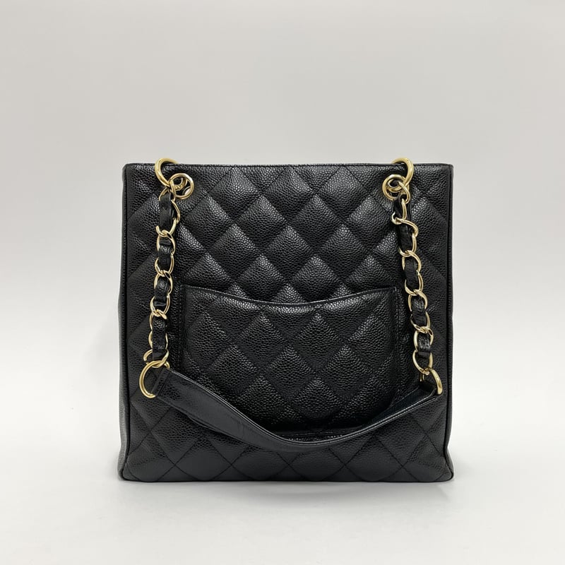 CHANEL キャビアスキン マトラッセPST チェーンショルダー トート