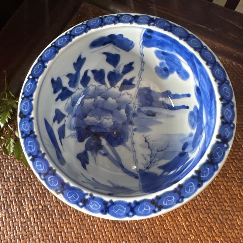 古伊万里 盃洗 金魚 染付 古伊万里 盃洗 金魚 染付