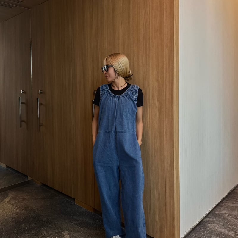 MOKA tag denim coveralls デニム オールインワン MOKA tag denim
