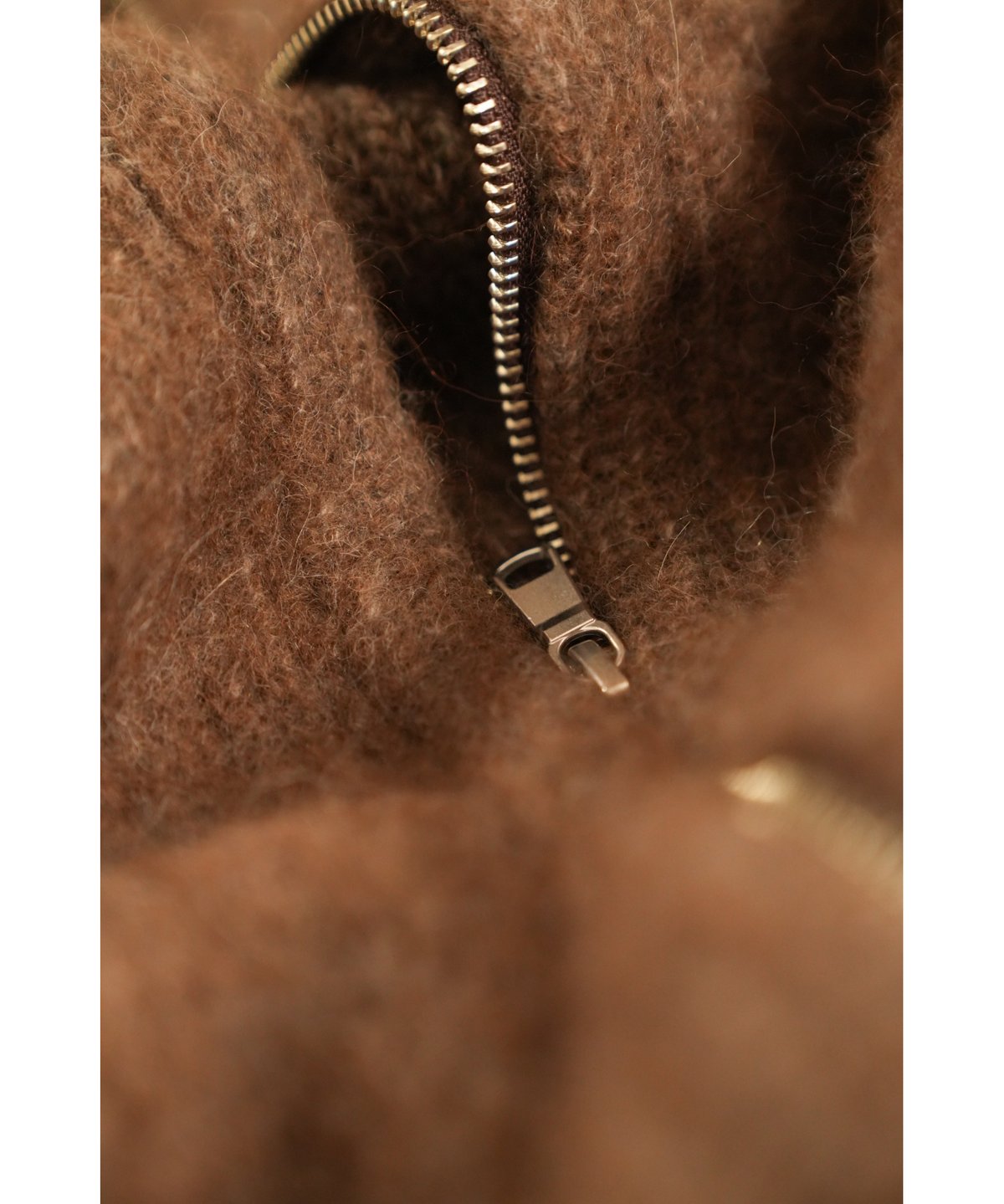 MAATEE&SONS RBALPACA-CASHMERE/MINK 畦ひょっとこ起毛ZIP