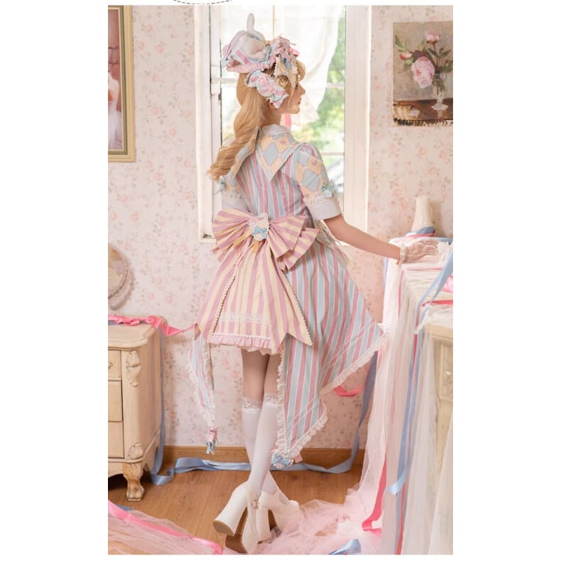 Circus Stripe ドレス ピンク×サックス／select | tulle オンラインストア