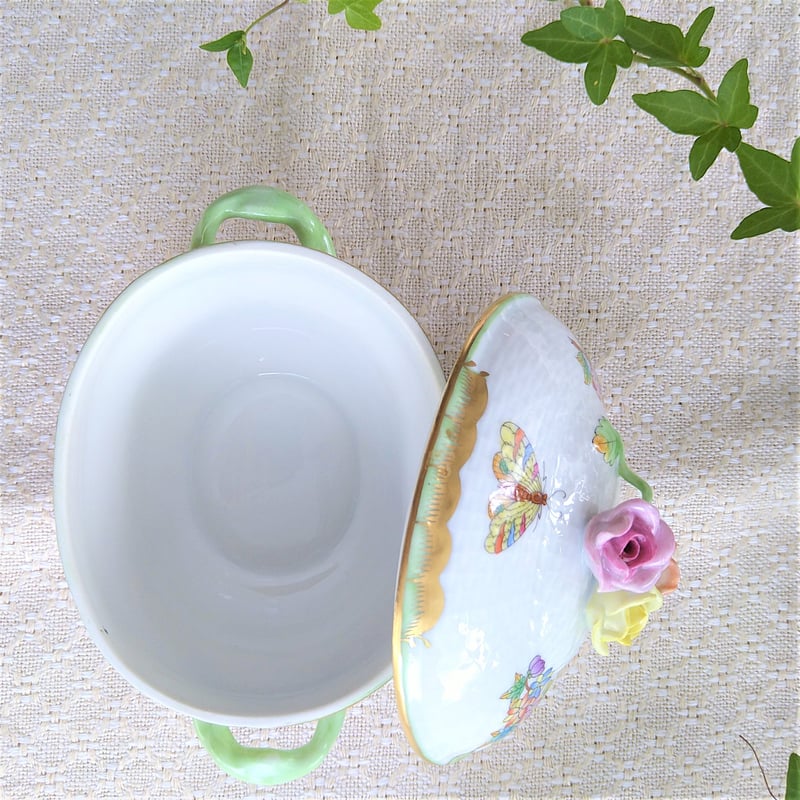 Herend ヘレンドヴィクトリアの蓋つき小物入れ/Victoria accessory ca