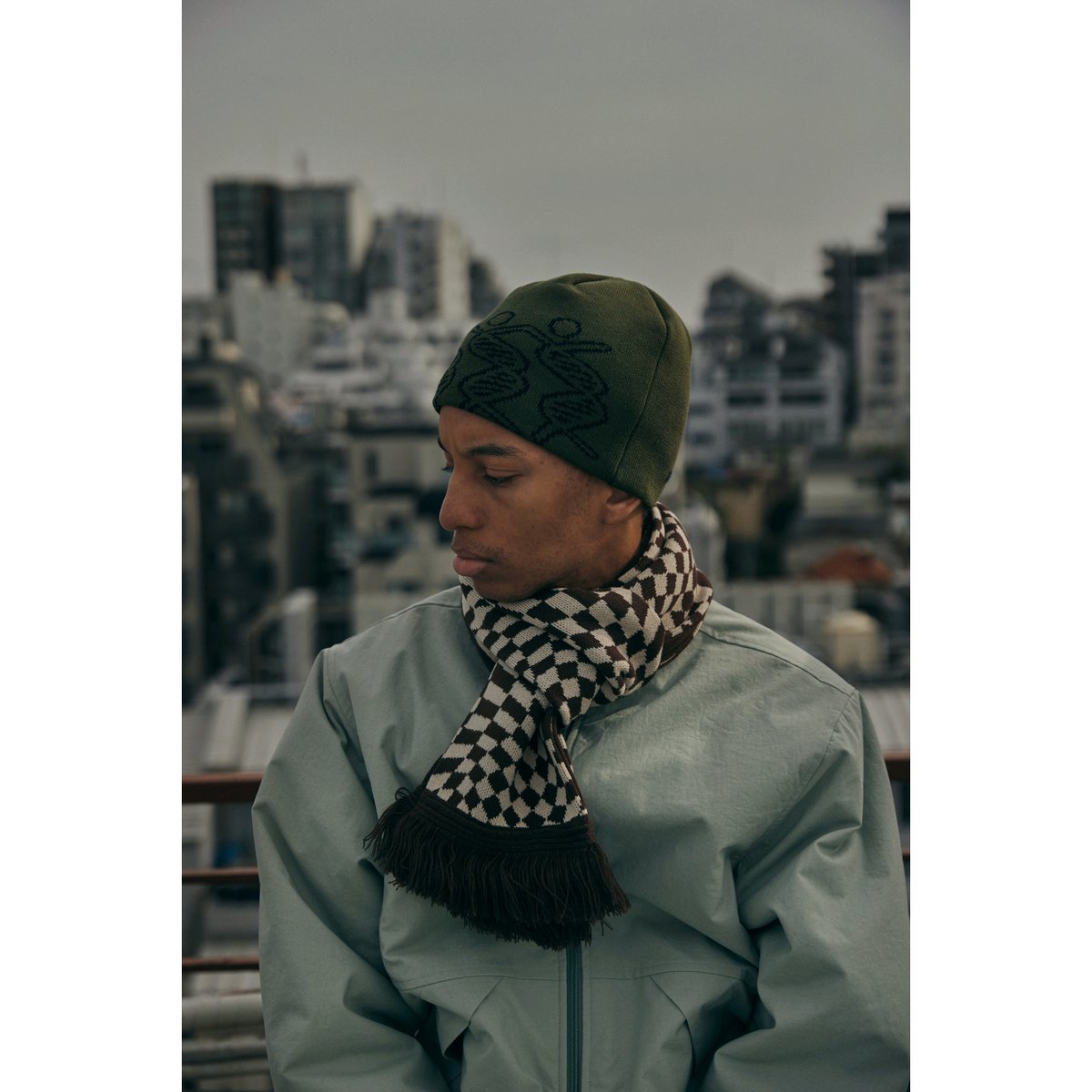 COMFORTABLE REASON / DANCING DNA BEANIE / OLIVE