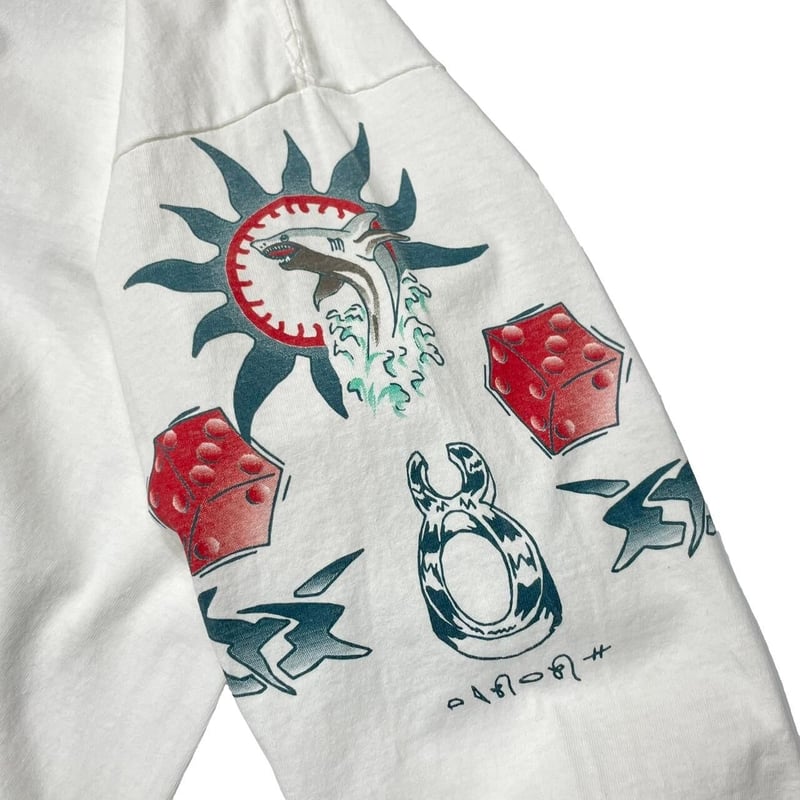 DENNIS RODMAN TATTOO LS TEE WHITE LARGE 0041 |