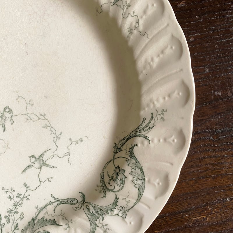 Gien Rinceaux ジアン ランソー 平皿 ディナー φ23.8cm フランス アンテ