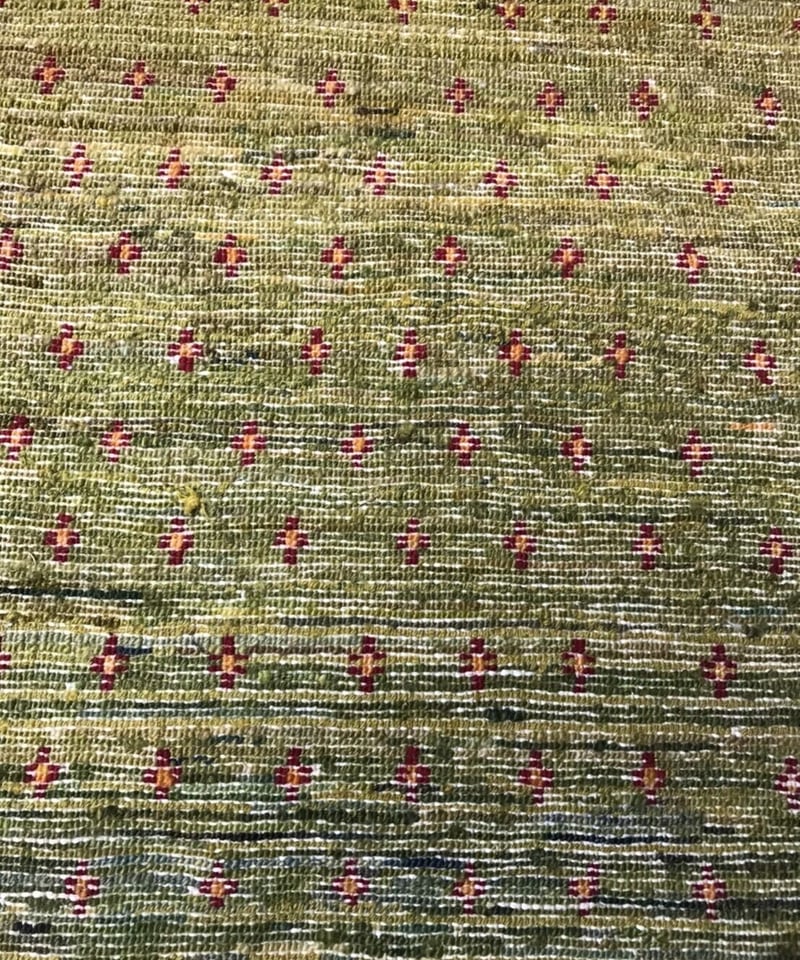 新品 ペルシャ絨毯 手織りリズギャッベ 120cm×80cm 緑 羊 生命のの木