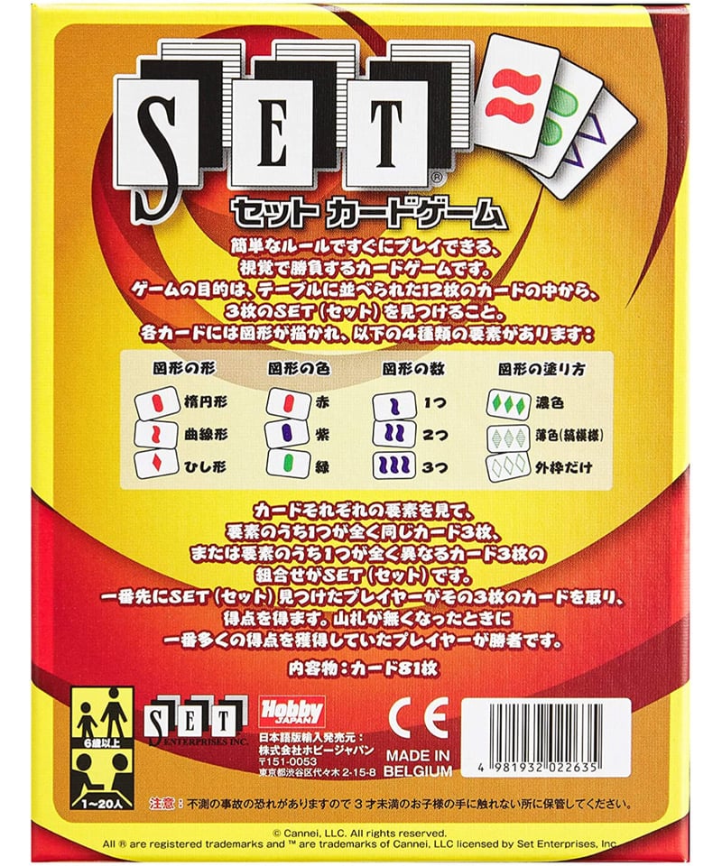 SET セットカードゲーム 日本語版 | boys in the band boardgame
