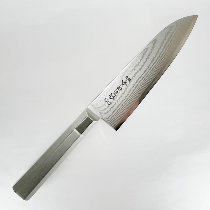 三徳包丁 ダマスカス鋼 VG10 6寸（180mm）オールステンレス一体型