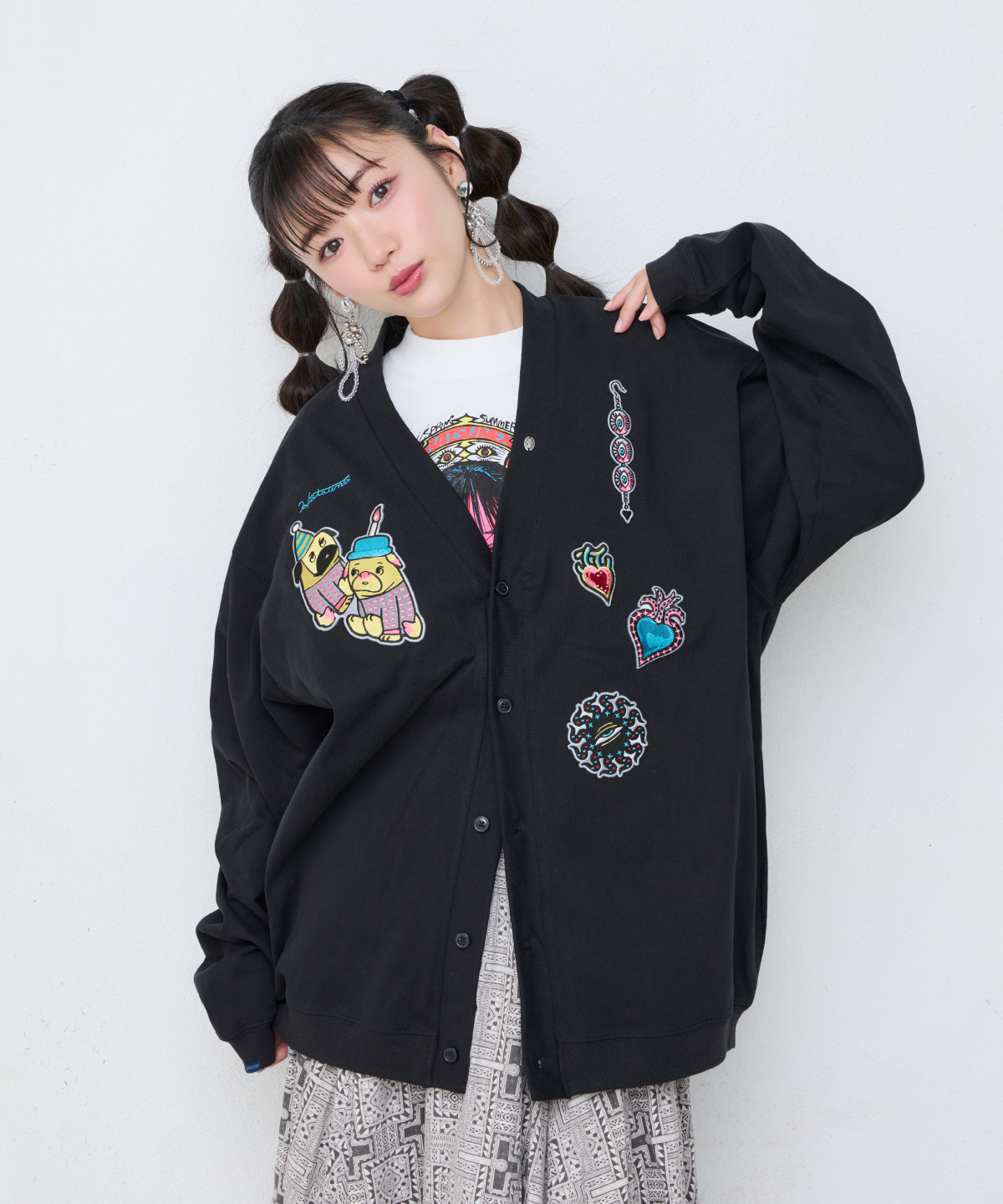 AS FAR HEAVEN カーディガン チュウカタベタイLサイズ チュウカ
