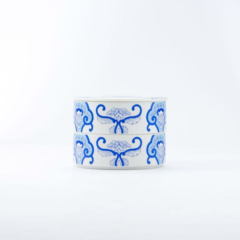 JAPAN SNOW ミニお重（二段重） 古伊万里草花紋※全4色【ARITA PORCELAI