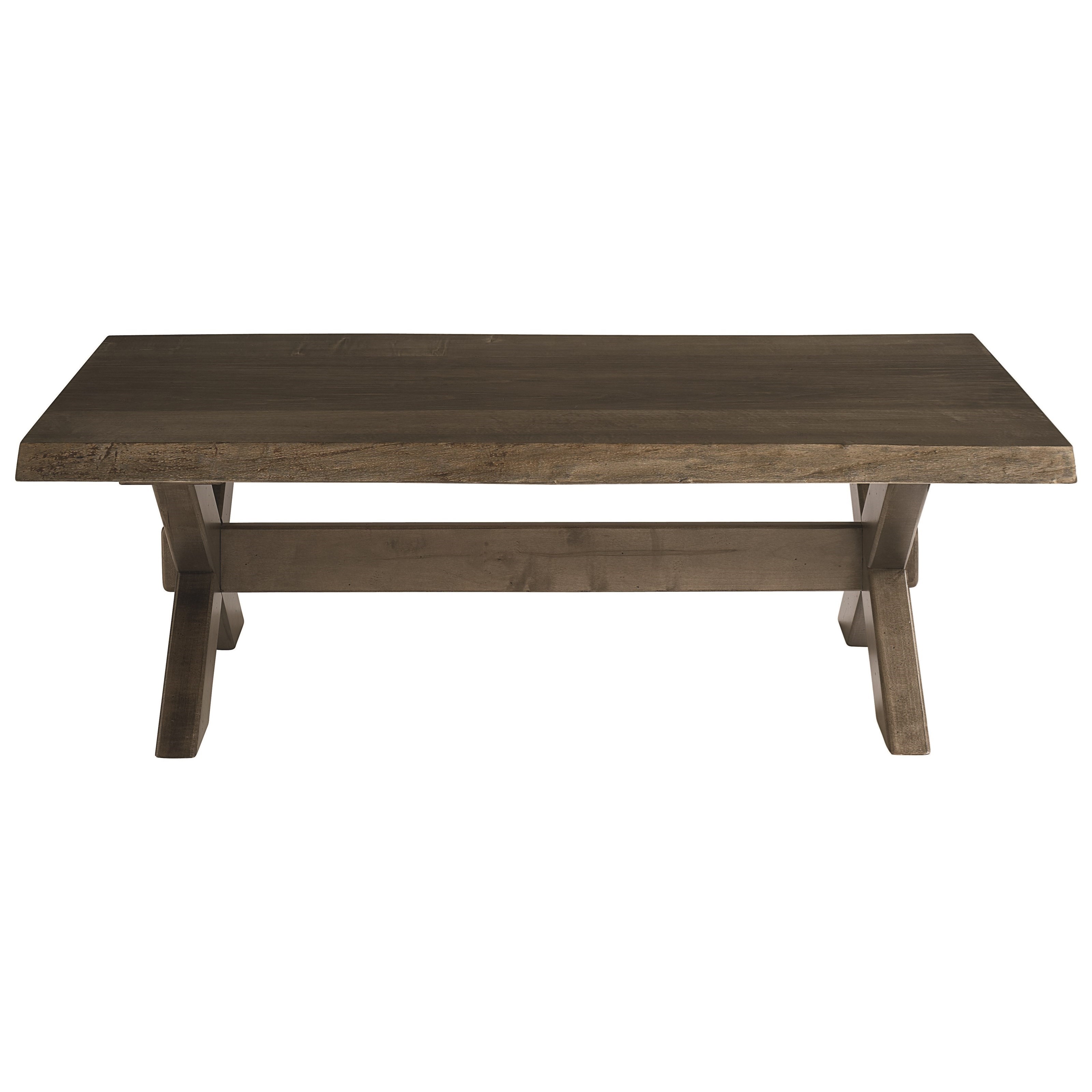 Bassett Bench Made Maple Cross Buck Live Edge Cocktail Table
