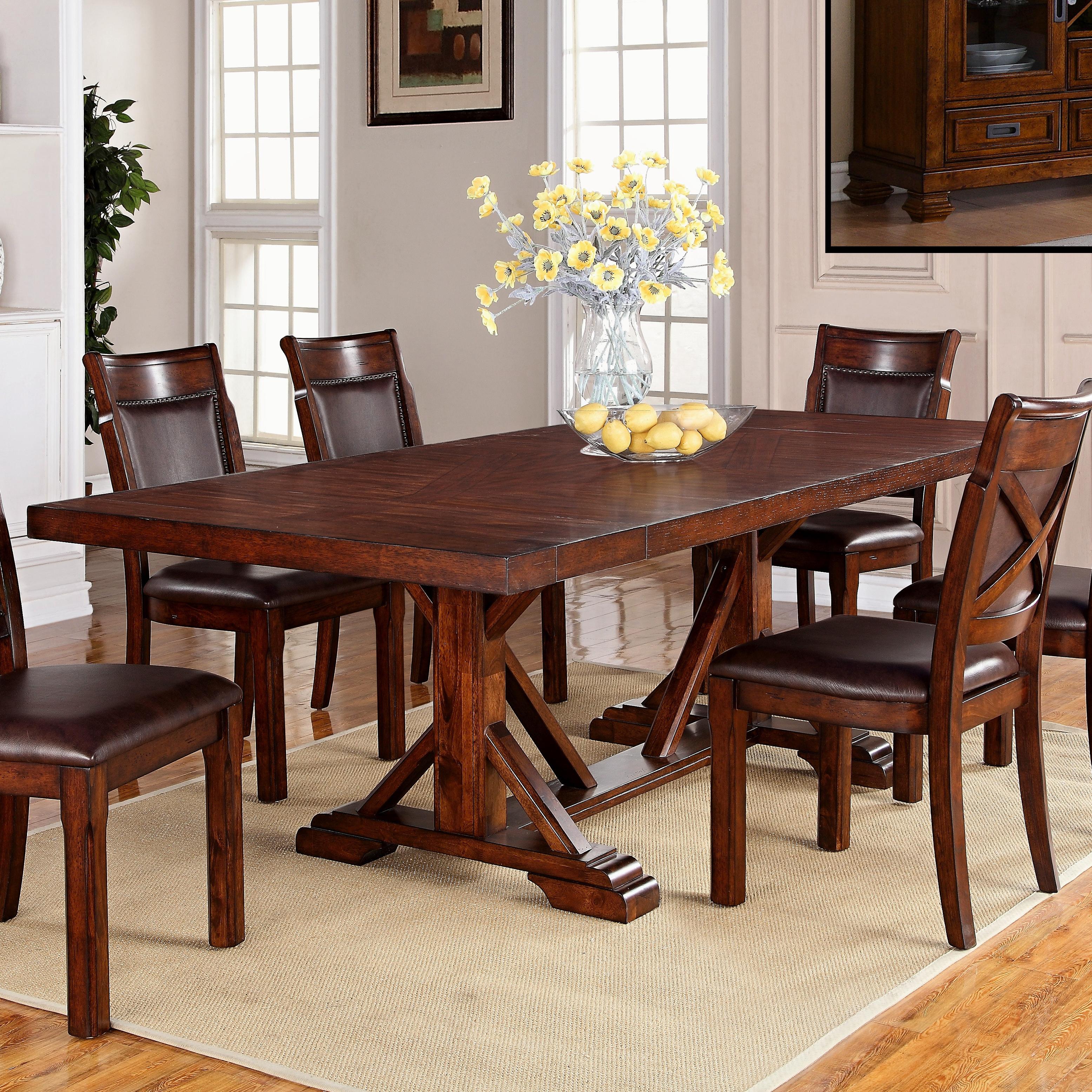 HH Cascade 75771 Trestle Dining Table with Two Leaves | Walker's