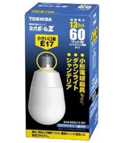Amazon | TOSHIBA ネオボールZ A形 60Wタイプ 口金直径17mm 電球色