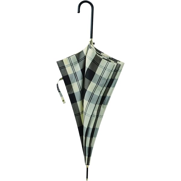 Amazon | [バーバリー] BURBERRY チェック柄ジャンプ式雨傘 ブラック系