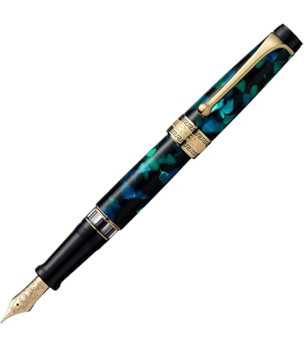 Amazon | アウロラ 万年筆 F 極細字 ルーチェヴェルデ カレイド