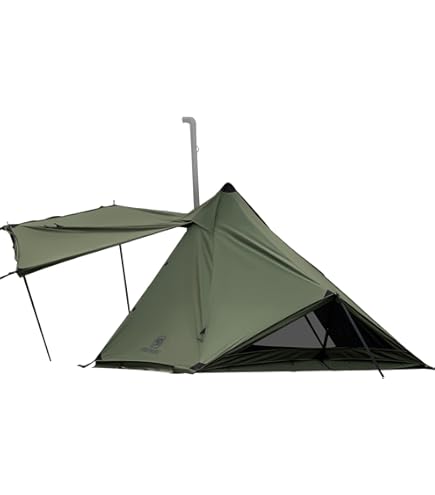 Amazon.co.jp: OneTigris SMOKEY HUT ワンポールテント 1-2人用 ホット