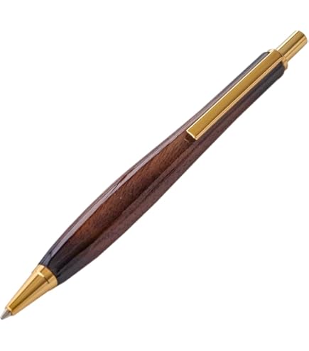 Amazon.co.jp: 杢 本花梨瘤源平(アフゼリア) シャーペン 真鍮金具