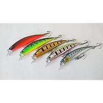Amazon.co.jp: 渓流 本流 ヘビーシンキングミノー 9g 8cm 5色セット