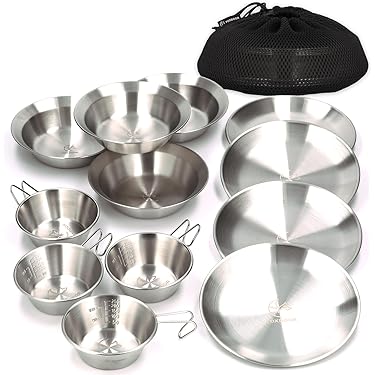 peak ステンレス食器セット 10点 メッシュケース付き peak ステンレス