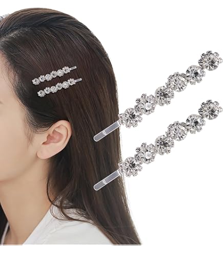 Amazon | [Herbeluemily] 黒ピン ヘアピン ラインストーン 2本セット