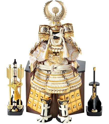 Amazon | 【武者人形】5号鎧武者 采配：嘉房作【五月人形】【ご進物