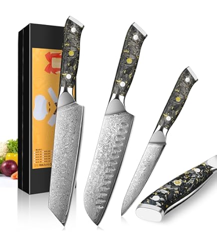 Amazon | KyushuBlade 包丁3本セット【三徳+牛刀+ペティナイフ】プロ用