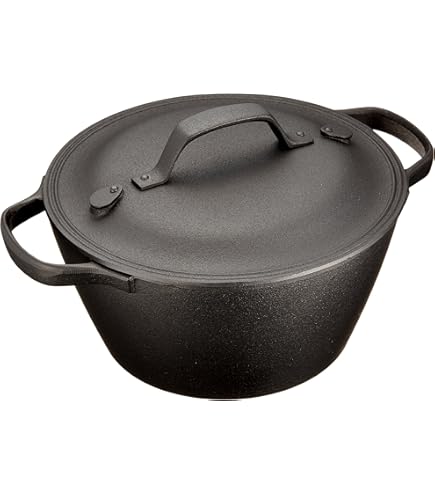 Amazon｜及源 南部鉄器 両手鍋 ダッチオーブン 天火 22cm 直火対応 F