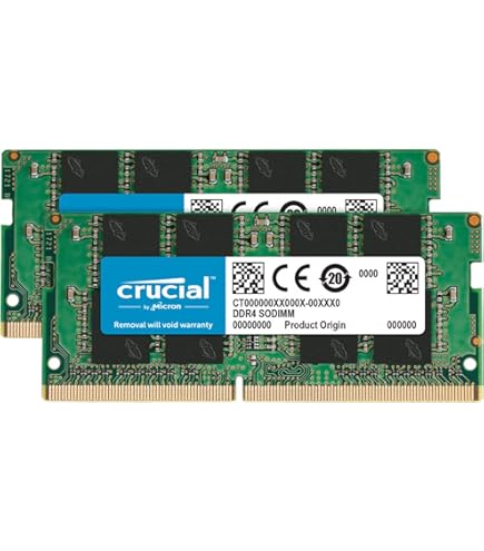 Crucial 16GB kit (8GBx2), 260-pin SODIMM, DDR4 PC4-21300, at