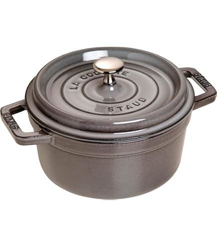 Amazon.com: STAUB 40509-304-0 Cocotte Round 20cm Graphite grey