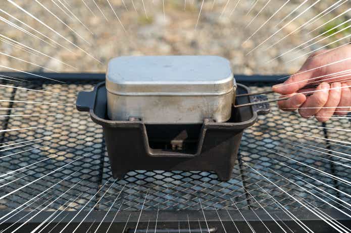 オヤジ大満足】焼肉→シメの汁物もできる！ONOE「ミニ鋳物コンロ」で