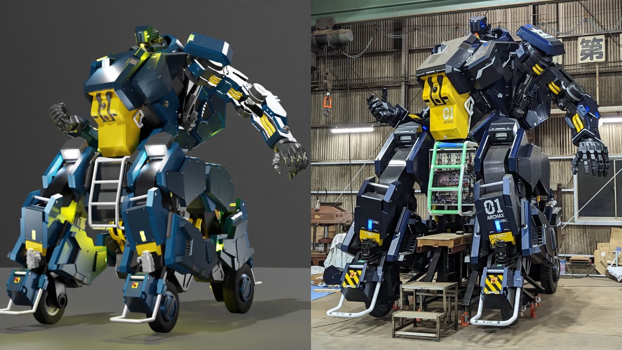 搭乗可能な変形ロボット「アーカックス」初号機公開─限定5台、4億円で