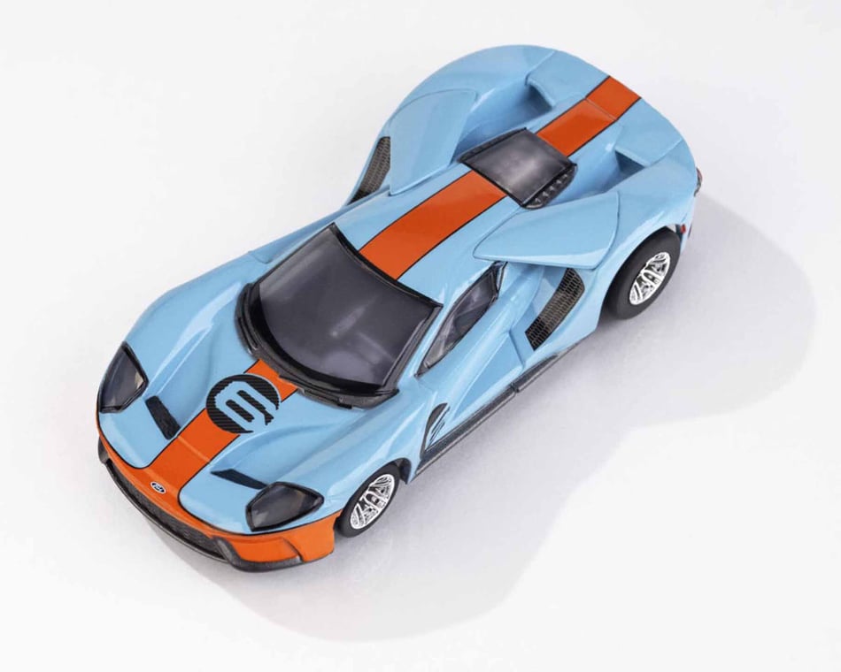 AFX 2020 Ford GT Heritage #6 HO Slot Car (Blue) (LWB) (Mega G+)